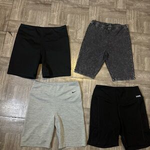 Nike Women's Bike Shorts Set - Black, Gray size small